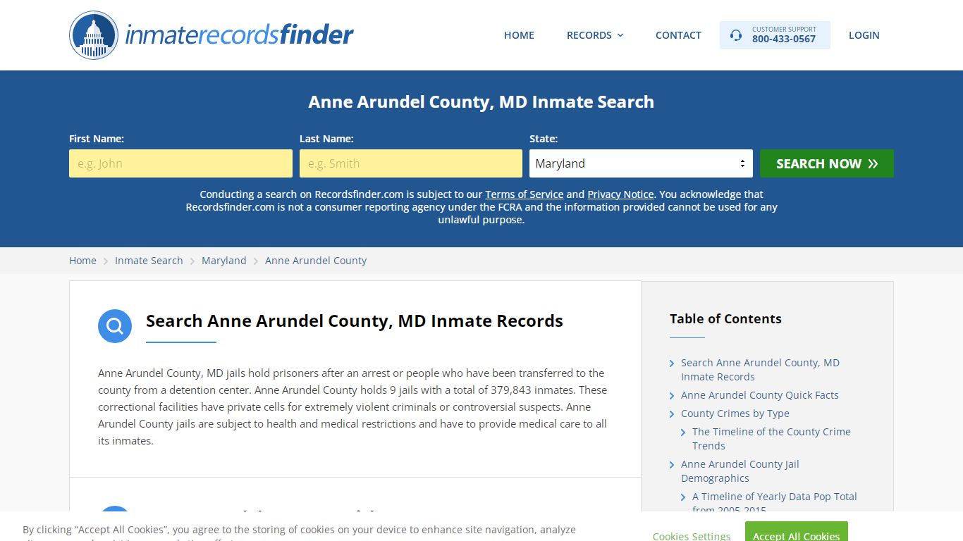 Anne Arundel County, MD Inmate Lookup & Jail Records Online